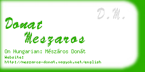 donat meszaros business card