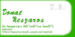 donat meszaros business card